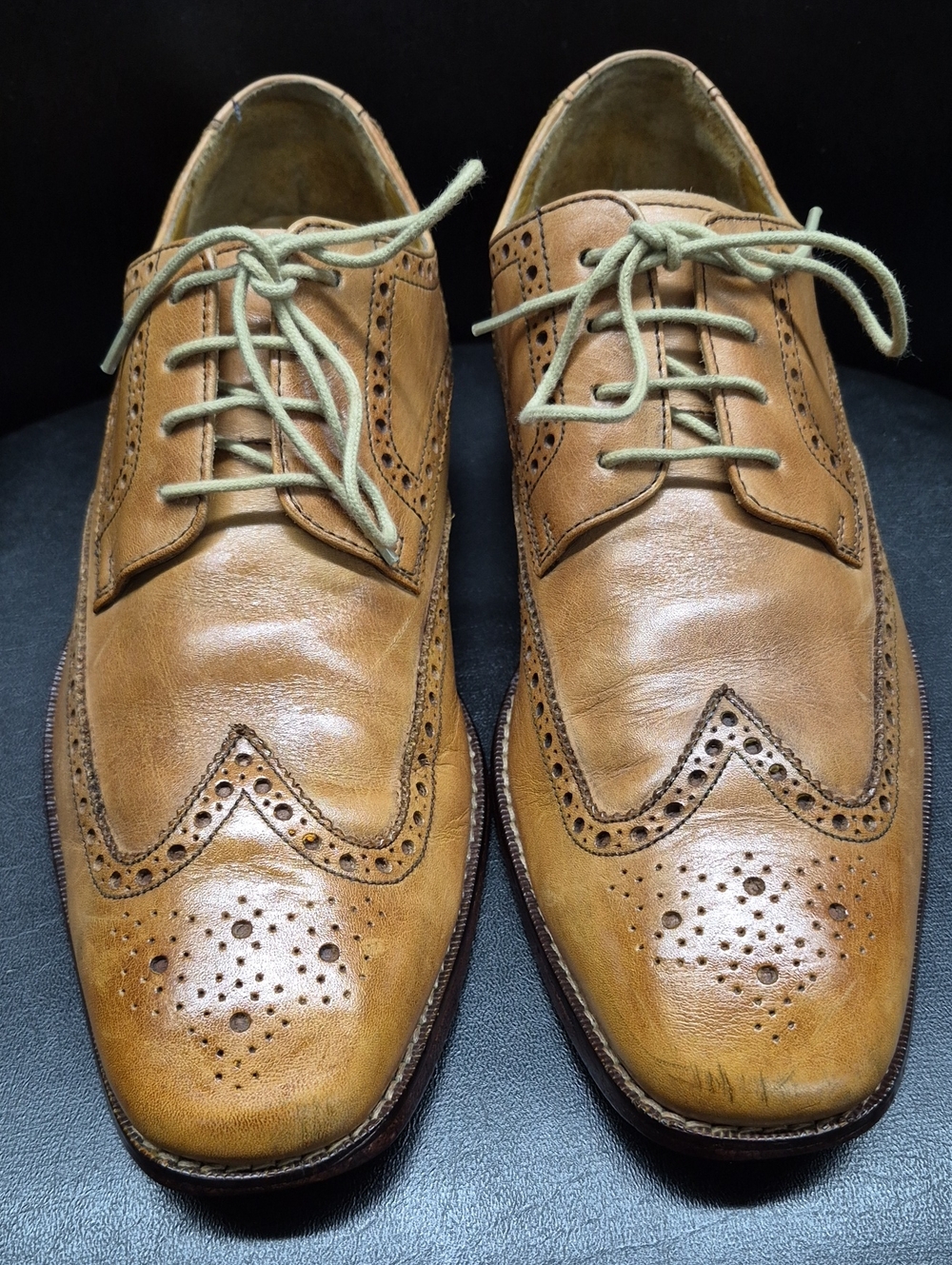 Cole Haan Tan Leather Wingtip Oxfords Men's Size 10.5